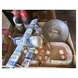 Rubber Horse Shoes, Milk Can Lid & Misc.