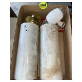 Light Fixture & Cylinder Glass Shades