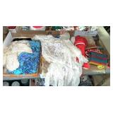 (3) Boxes Vintage Scarves, Clothespin Holder &...