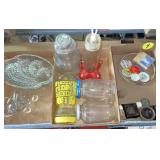 (3) Boxes Jars, Glassware & Misc.