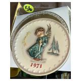 1971 1st Edition Hummel Christmas Plate