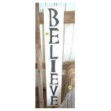 Believe Wood Sign