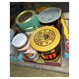 Coffee Tins w/Coffee & Creamer