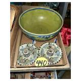 Candle Holders & Bowl