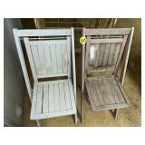 (2) Wooden Folding Chairs
