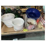 (2) Boxes Planters & Spittoon