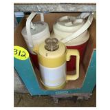 (2) Water Thermos & Pitcher