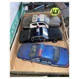 (3) Toy Police Cars