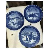 1975, 1977, 1987 Royal Copenhagen Christmas Plates