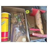 (2) Boxes Kids Toys, Wooden Blocks & Tennis Balls