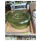 Green Depression Covered Dish