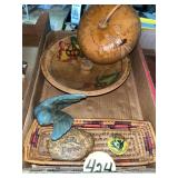 Wooden Bowl & Misc.