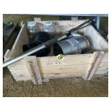 Wood Box w/Scoop, Chimney Pieces & Misc.