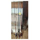 (4) Fishing Poles w/Reels
