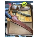 Old Timer Sharpfinger & Filet Knife w/Browning...
