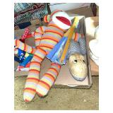 Sock Monkey, Doll & Hand Fan