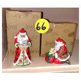 (2) Jim Shore Santa Ornaments