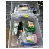 (2) Totes Gardening & Paint Supplies