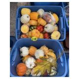 (2) Totes w/Pumpkin Decor
