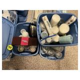 (3) Totes w/Candles & Battery Candles