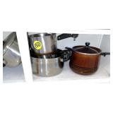 Shelf of Pots & Electric Pan