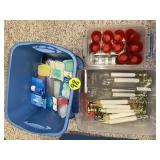 (3) Totes w/Battery Candles & Contact Cases