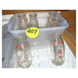 (6) Dolly Madison Milk Bottles (Half Pint)