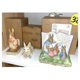 (2) Peter Rabbit & (1) Jim Shore Rabbit Figurine