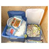 (2) Totes w/Placemats, Tablecloths & Doilies