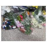 (8) Bags of Flowers & Chair