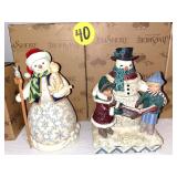 (2) Jim Shore Snowman Figurines