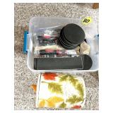 Tote w/Tape, Steel Wool, Putty Knives & Misc.