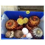 Decorative Pumpkins & Owls.
