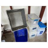 Small Totes w/Lids & Recycle Baskets