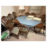 Dining Table-8 Chairs & 3 Leaves (Matches Lot #63)