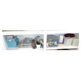 Shelf of Tupperware & Silverware