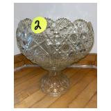 Glass Punch Bowl w/Stand