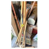 Assorted Brooms & Handles