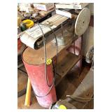 Shopmaster Belt Sander on Homemade Pedestal
