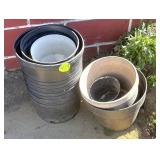 Assorted Plastic Planters