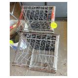 (2) Morning Glory Wire Dairy Crates