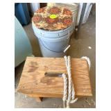 Pail Stool & Wood Stool