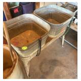 Wheeling Double Wash Tubs & Stand