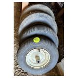 (2) Wheelbarrows & (2) 4 Hole Tire & Rims