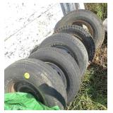 (3)15 In. Wheels/Tires(1 New)&(2)14.5 In.Tires/Rim