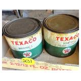 (2) Texaco Grease Cans