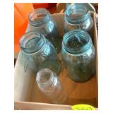 Green Jars & Baby Bottle