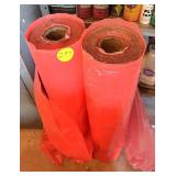 (2) Heavy Rolls of Red Plastic 42 Inches Wide