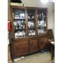 Small Curved Glass Curio Collector's Cabinet