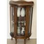 Small Curved Glass Curio Collector's Cabinet